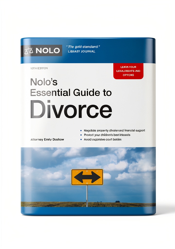 Person reading the NOLO family law ebook on a Kindle device