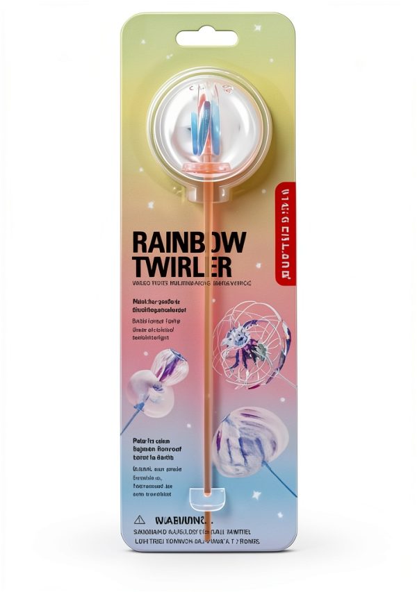 Rainbow Twirler Kikkerland Spinning Top Toy-4