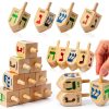 Libima Wooden Hanukkah Dreidels for Kids-0