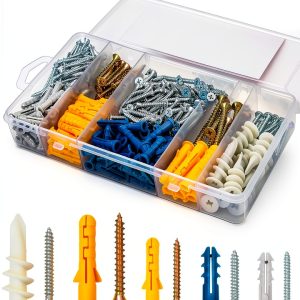 Drywall Anchors 350PCS Heavy Duty Kit Plasterboard Masonry Concrete-0