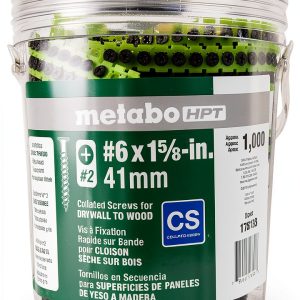 Metabo HPT #6 1-5/8-in Bugle Coarse Thread Drywall Screws 1000 Count-0