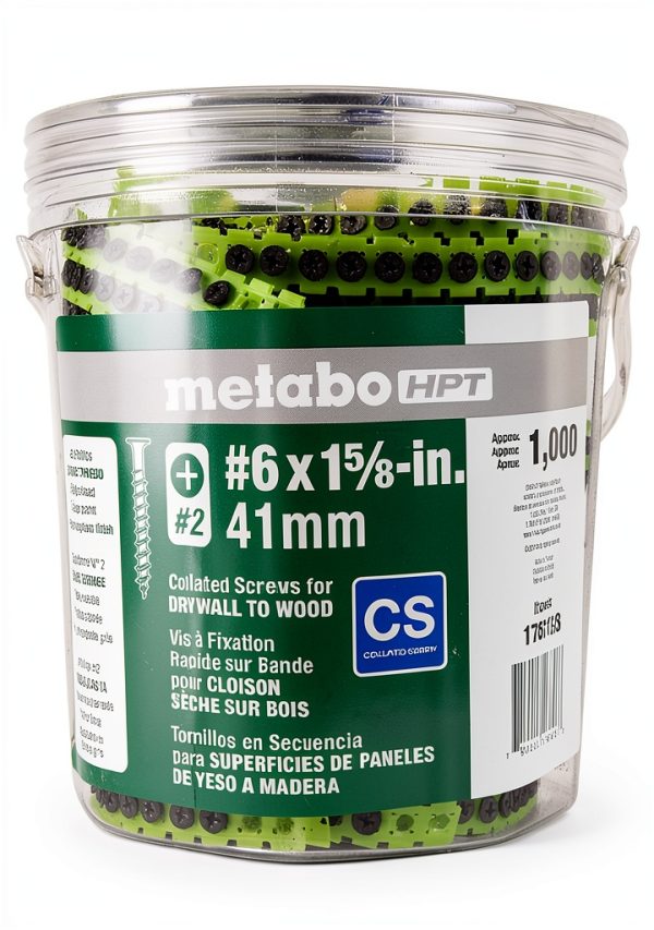 Metabo HPT #6 1-5/8-in Bugle Coarse Thread Drywall Screws 1000 Count-0